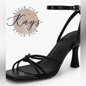Brand new leather strappy kitten heels